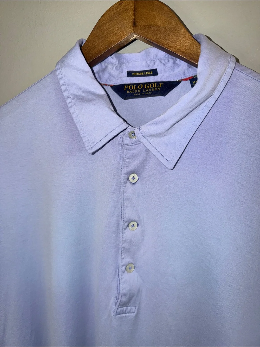 Polo Golf Ralph Lauren Pima Cotton Lisle Polo XXL Lavender Emerald Coast Logo